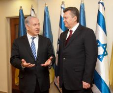 Benjamin Netanyahu and Shimon Peres