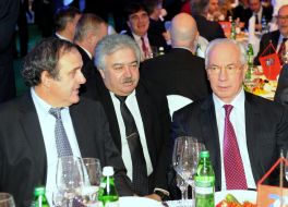 Michel Platini and Nikolay Azarov