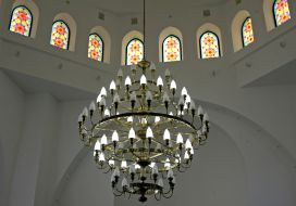Chandelier in the Ar-Rahma Mosque