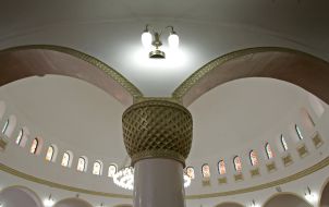 Chandelier in the Ar-Rahma Mosque