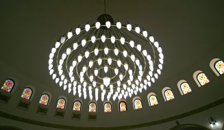 Chandelier in the Ar-Rahma Mosque
