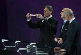 Marco van Basten, Gianni Infantino and Zinedine Zidane