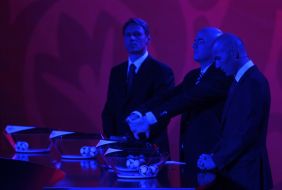 Marco van Basten, Gianni Infantino and Zinedine Zidane