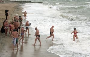 Учасники Всеукраїнського зльоту моржів
