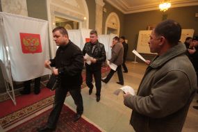 Electors near polling-booths