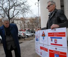 Rally in support of former President George Meshkov of Crimea