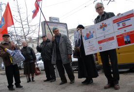 Rally in support of former President George Meshkov of Crimea