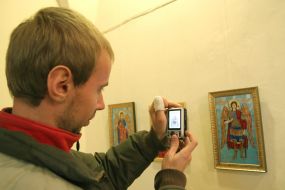 Visitor of exhibition