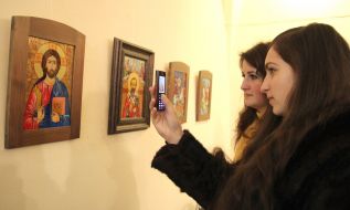 Visitors of exhibition