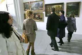 Large antique salon exhibition