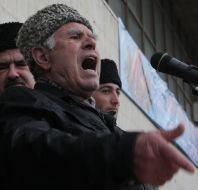 Участники митинга