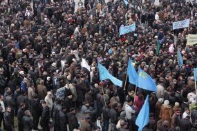 Участники митинга