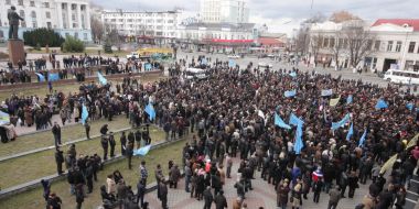 Участники митинга