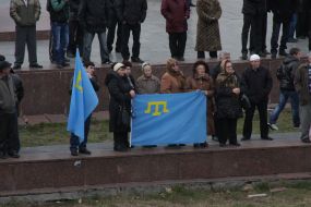 Участники митинга