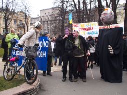 Participants of March of defenders of Kiev