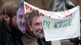 Participants of March of defenders of Kiev