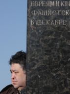 Participant of the mourning mass meeting