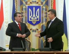 Виктор Янукович и Эмомали Рахмон