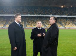 Віктор Янукович, Борис Колесніков та Емомалі Рахмон