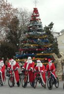 Деды Морозы на велосипедах