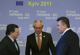 Herman van Rompuy, Victor Yanukovich and Jose Manuel Barroso