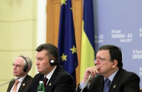 Herman van Rompuy, Victor Yanukovich and Jose Manuel Barroso