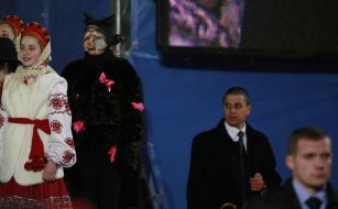 Children are in the suits of characters of Vertep