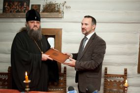 Maksim Ostapenko and Archbishop Luka