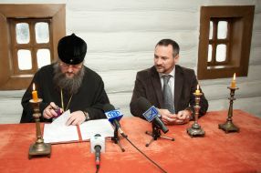 Maksim Ostapenko and Archbishop Luka