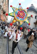 Christmas procession with the star