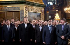 Participants of Christmas liturgy