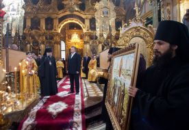 Віктор Янукович в Свято-Успенській Почаєвській Лаврі