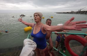 Participants of gathering of walruses