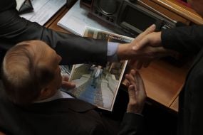 Arseniy Yatsenyuk and Andrey Parubiy