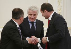 Boris Kolesnikov, Vladimir Litvin and Sergey Tigipko