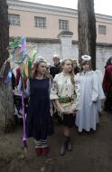 Star the Nativity play near Lukyanovka pre-trial prison
