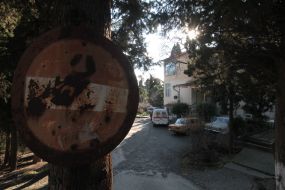 On the territory of the city hospital Alupka