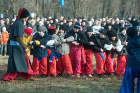 Ancient Cossack battle "wall to wall"