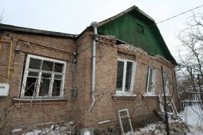Damaged as a result of explosion of gas private house