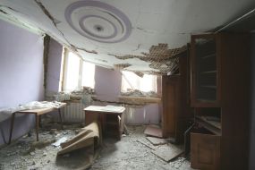 The consequences of explosion of gas in the private house