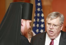 John Tefft and bishop Evstratiy