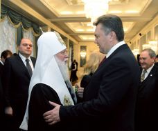 Patriarch Filaret and Viktor Yanukovych  