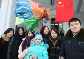 Participants of celebration of New Year