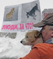 Participants of action with the dog