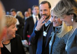 Angela Merkel, Haakon Magnus and Mette-Marit