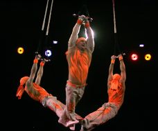 Aerialists on the Roman rings