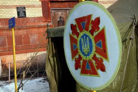 Пункт обогрева возле филармонии