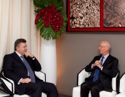 Viktor Yanukovich and Klaus Schwab