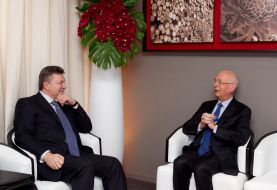 Viktor Yanukovich and Klaus Schwab