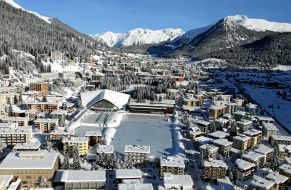 View of the mountain resort